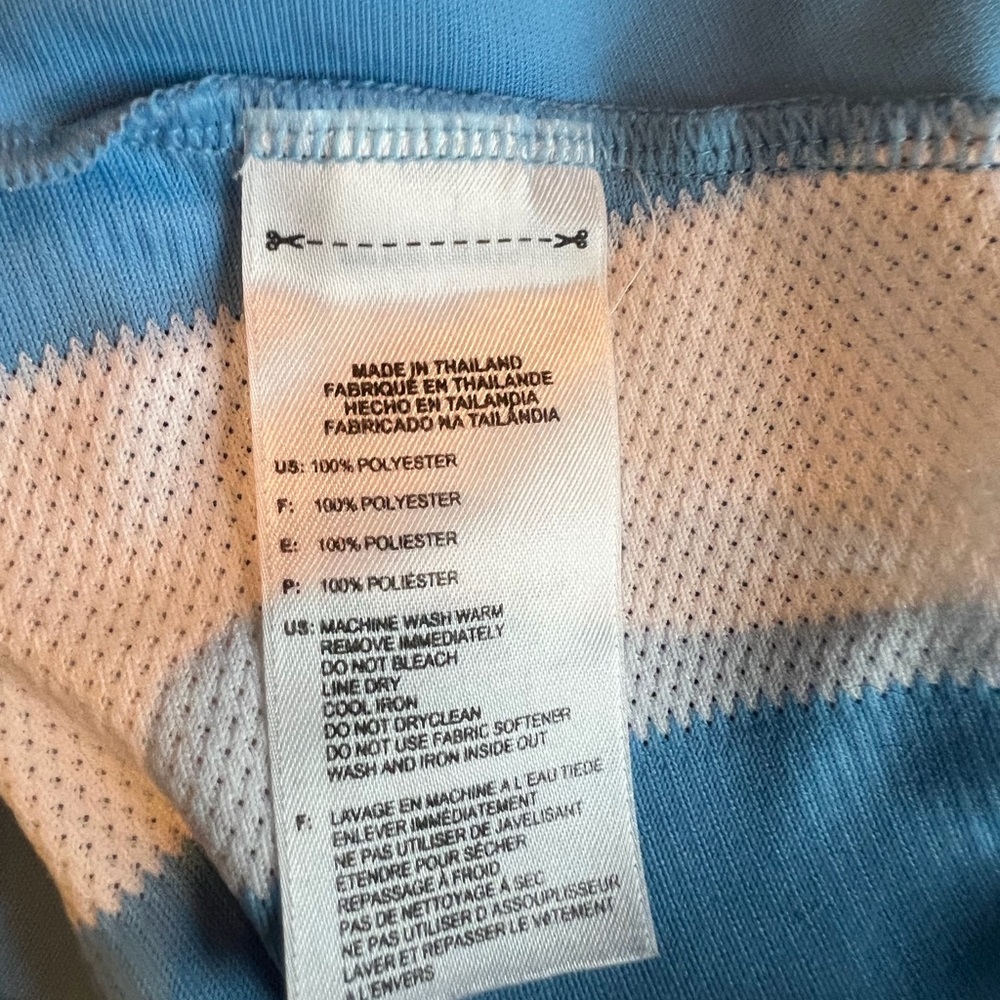 adidas Argentina Light Blue & White Striped Soccer Jersey - Unisex - Picture 5 of 7